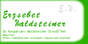 erzsebet waldsteiner business card